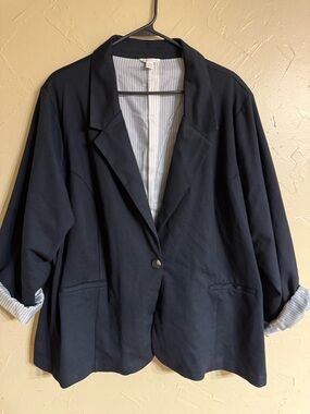 Cato Black Single-Button Blazer